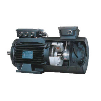 Электродвигатель с энкодером, с принудительным охлаждением, с тормозом